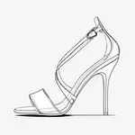 strappy white heels image